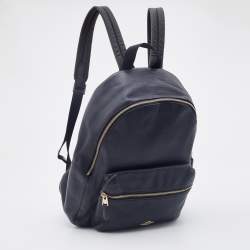 Coach Black Grained Leather Mini Charlie Backpack