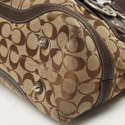 Coach Beige/Brown Signature Canvas and Leather Tote
