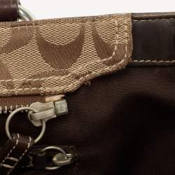 Coach Beige/Brown Signature Canvas and Leather Tote