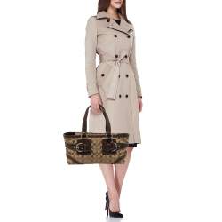 Coach Beige/Brown Signature Canvas and Leather Tote