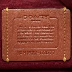 Coach Beige/Cream Signature Coated Canvas and Leather Sutton Hobo
