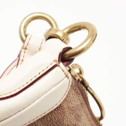 Coach Beige/Cream Signature Coated Canvas and Leather Sutton Hobo