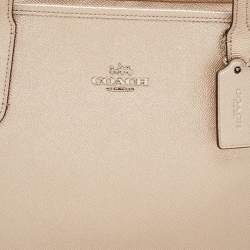 Coach Light Gold Leather City Tote