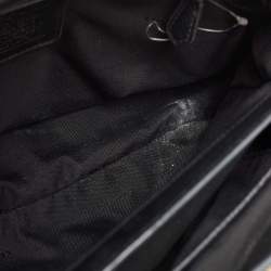 Pre Owned Coach Black Leather Turnlock Carryall Satchel 