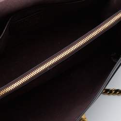 Pre Owned Coach Black Leather Small Parker Chain Flap Shoulder Bag