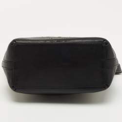 Coach Black/Grey Signature Canvas and Leather Shoulder Bag