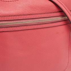 Pre Owned Coach Pink Leather Poppy Perri Hippie Crossbody Bag 