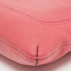 Pre Owned Coach Pink Leather Poppy Perri Hippie Crossbody Bag 