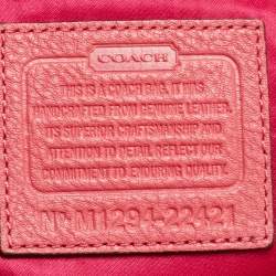Pre Owned Coach Pink Leather Poppy Perri Hippie Crossbody Bag 