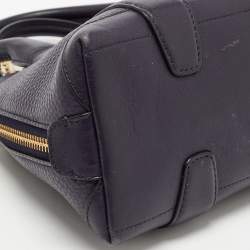 Pre Owned Coach Purple Pebbled Leather Mini Preston Satchel