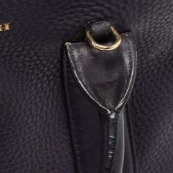 Pre Owned Coach Purple Pebbled Leather Mini Preston Satchel