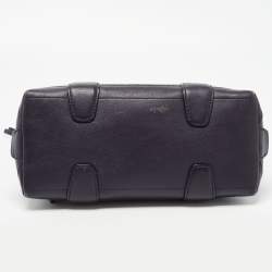 Pre Owned Coach Purple Pebbled Leather Mini Preston Satchel