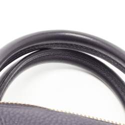 Pre Owned Coach Purple Pebbled Leather Mini Preston Satchel