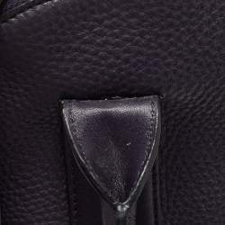 Pre Owned Coach Purple Pebbled Leather Mini Preston Satchel