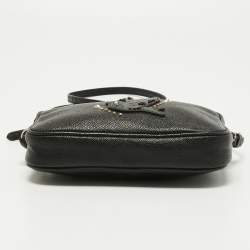 Pre Owned Coach Black Leather Bird Applique Crossbody Bag