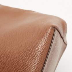 Pre Owned Coach Brown Leather City Top Zip Tote