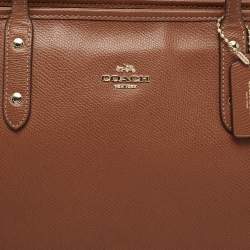 Pre Owned Coach Brown Leather City Top Zip Tote