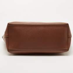 Pre Owned Coach Brown Leather City Top Zip Tote