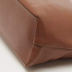 Pre Owned Coach Brown Leather City Top Zip Tote