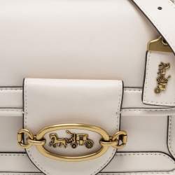 Coach Off White Leather Hero Top Handle Bag