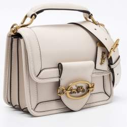 Coach Off White Leather Hero Top Handle Bag