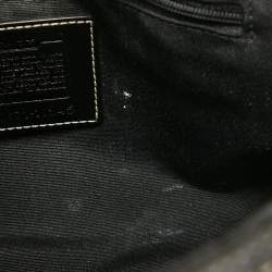Coach Black Signature Canvas and Leather Hampton Tote