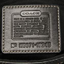 Coach Black Signature Canvas and Leather Hampton Tote