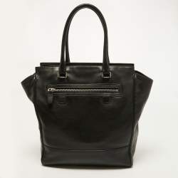 Pre Owned Coach Black Leather Tanner Tote