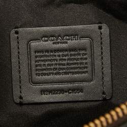 Pre Owned Coach Brown Signature Coated Canvas and Leather Rowan Messenger Bag