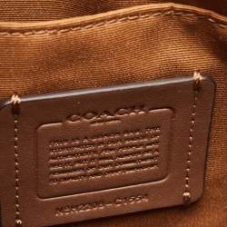 Coach Beige Signature Coated Canvas and Leather Rowan Messenger Bag