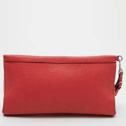 Coach Red Leather Wristlet Clutch