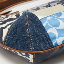 Pre Owned Coach Multicolor Leather and Fabric Patchwork Hobo