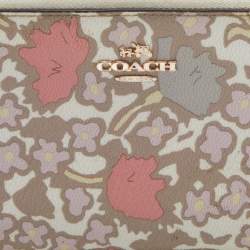 Coach Multicolor Coated Canvas Zip Around Wallet