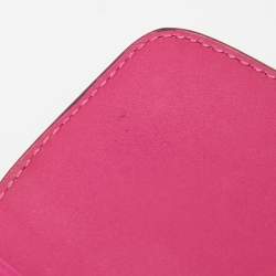 Pre Owned Coach Pink Leather Slim Envelope Continental Wallet