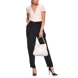 Pre Owned Coach Cream Leather Phoebe Shoulder Bag