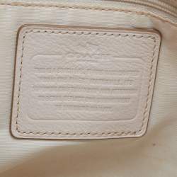 Pre Owned Coach Cream Leather Phoebe Shoulder Bag