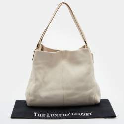 Pre Owned Coach Cream Leather Phoebe Shoulder Bag