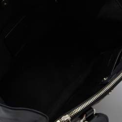 Coach Grey/Black Signature Canvas and Leather Carryall Tote