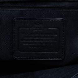 Coach Grey/Black Signature Canvas and Leather Carryall Tote