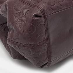 Coach Dark Purple Leather Lexy Shoulder Bag