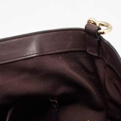 Coach Dark Purple Leather Lexy Shoulder Bag