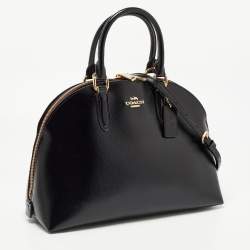 Coach Black Patent Leather Quinn Satchel