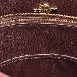 Coach Red Grained Leather Charlie Carryall Tote