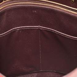 Coach Red Grained Leather Charlie Carryall Tote
