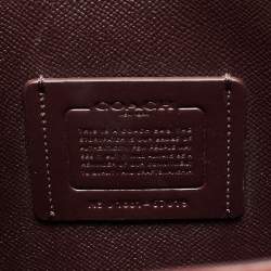 Coach Red Grained Leather Charlie Carryall Tote