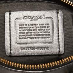 Coach Black/Brown Signature Coated Canvas and Leather Mini Bennett Satchel