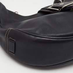 Pre Owned Coach Black Leather Hampton Hobo