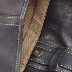 Pre Owned Coach Black Leather Hampton Hobo