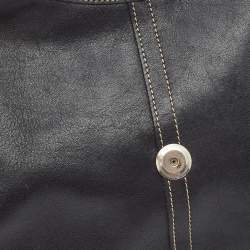 Pre Owned Coach Black Leather Hampton Hobo