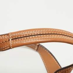 Pre Owned Coach White/Brown Canvas and Leather Large Soho Hobo